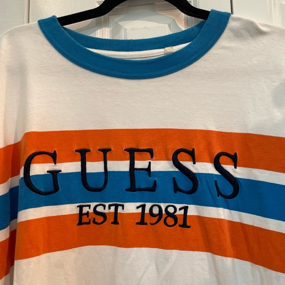 Guess Blue and White T-Shirt - Picture 2 of 5